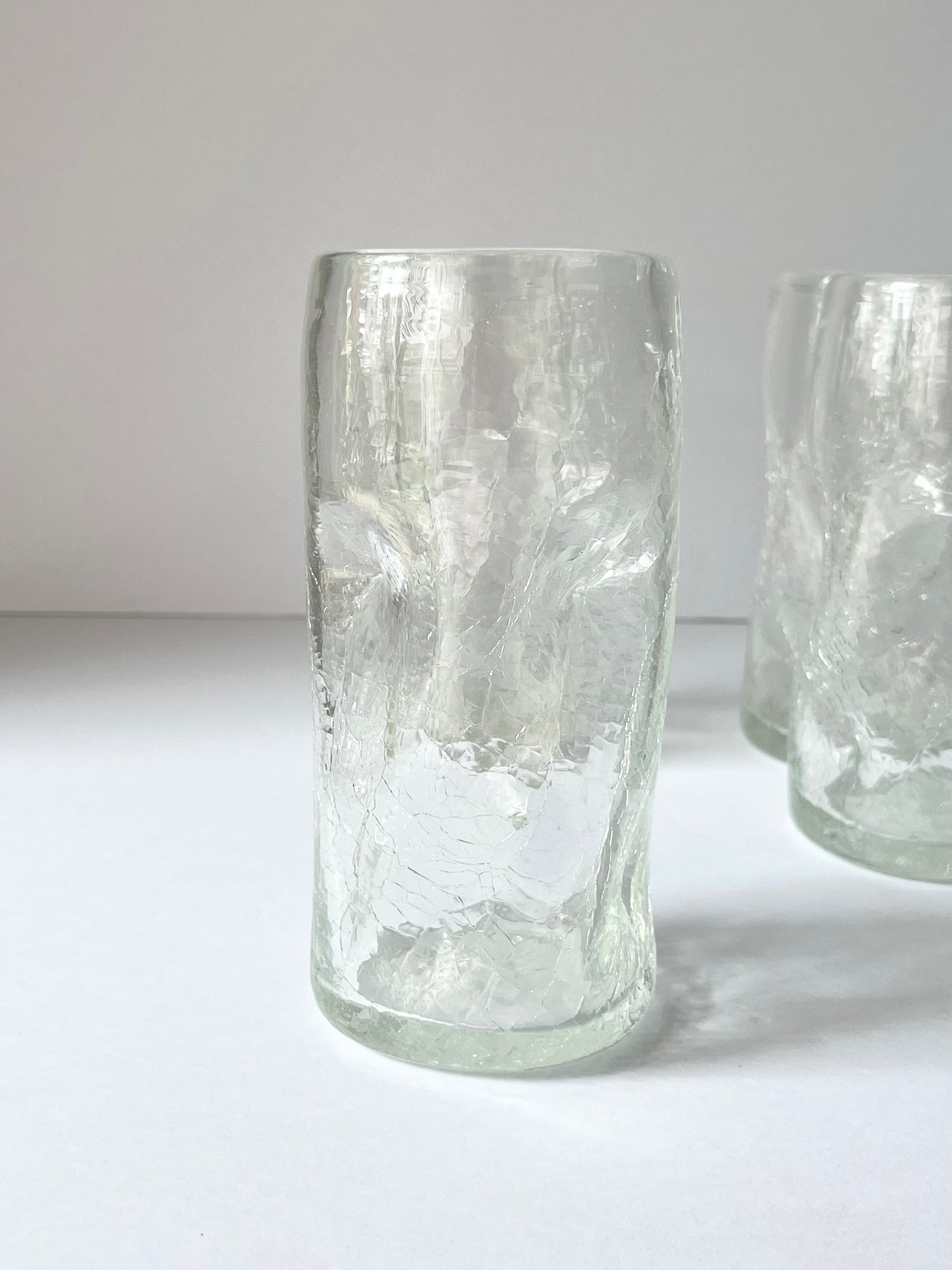 Blenko Crackle Dimple Glass Set