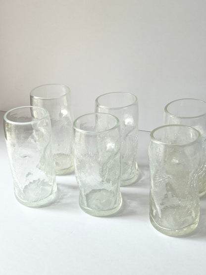 Blenko Crackle Dimple Glass Set